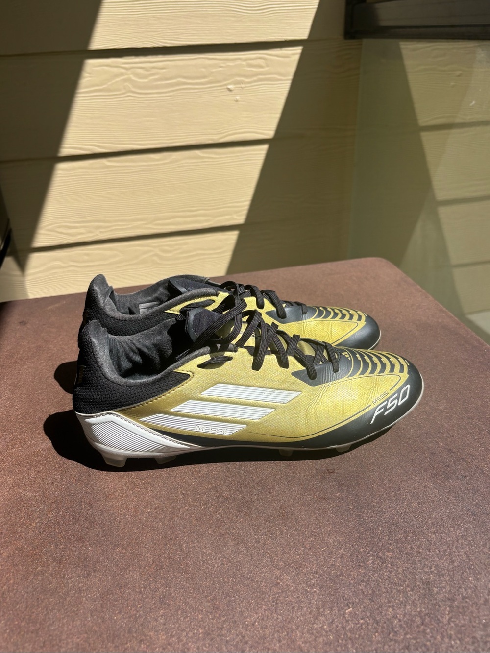adidas F50 Metallic Gold and Black Soccer Cleats